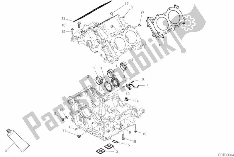 Wszystkie części do 09b - Para Pó? Skrzyni Ducati Streetfighter V4 S USA 1103 2020